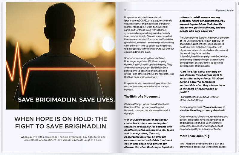 Image of Cancer Unfiltered magazine spread